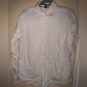 EUC Vintage M ISDA & Co Embroidered Button Down